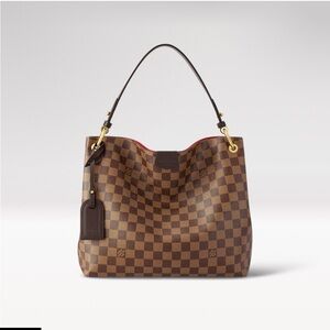 Louis Vuitton Brown Checkered Shoulder Bag